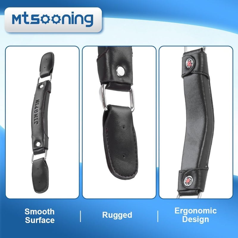 Mtsooning Luggage Handle Replacement Parts,150mm Leather Suitcase Grip Pull Carry Strap Spare Fix Holders for Travel - Image 4
